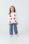 My Little One's Strawberry Knitwear Embroidered Detailed Cardigan Girl's 3-Piece Set - Fuchsia - 4