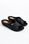 Black beige red double striped orthopedic thin sole heel spur gel comfortable home slippers-carmen