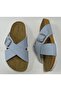 Birken Model Anatomical Sole Adjustable Cross Banded Ice Blue Unisex Daily Slippers - 5