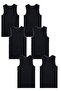 Girl's 100% Cotton 6-Piece Lace Tank Top 1134 Black