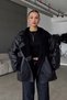 New Season Zr Women's Oversize Suede Fur Detailed Women's Zr Coat Women's Jacket