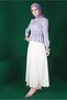 Flowered Blouse with Elasticated Waist and Sleeves 42888 - 2