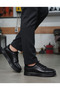 584 Black Men's Daily Genuine Leather Light Sole Orthopedic Shoes - 2