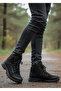 0001 Black Men's Boots with Fur Inside, Water and Snow Resistant, Winter Zipper Outboor Trekking Boots - 2