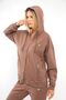 Ribbed Hooded Plus Size Women's Sweat Set 21649 - 4