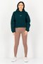 Women Sportswear Fit Long Sleeve Outdoor Hoodie, Dark Green - 4