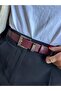Knot Classic Square Patterned Women's Silver Buckle Belt Coat Belt Dress Belt Trouser Belt - 2