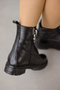 Pablo Genuine Leather Lace-Up Women's Boots - Black - 8