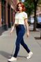 Women's Fashion Skinny Jean High Waist Long Length Plain Patterned Daily Weekend Seasonal Use
