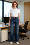 Women's Fashion High Waist Wide Leg Jean Pants Cotton Daily and Stylish Combinations Seasonal Use - 4