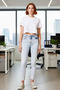 Women's Fashion High Waist Mom Fit Jean Plain Pattern Daily Combinations Weekend Seasonal Use - 3