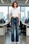 Women's Fashion Wide Leg Ripped Jean Cotton Casual Style Modern Design Seasonal Use - 4