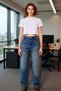 Women's Fashion Low Waist Wide Leg Baggy Jean Cotton Casual Style Weekend Seasonal Use - 4