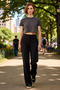 Women's Fashion Wide Leg Woven Pants Without Belt Finike Stylish Night Daily Use - 3