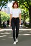 Women's Fashion Skinny Jean High Waist Narrow Leg Slimming Effect Daily Combinations Seasonal Use - 3