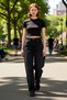 Women Fashion High Waist Baggy Jean Pants Cotton Daily Combinations Weekend Seasonal Use - 3