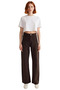 Women's Fashion High Waist Wide Leg Cotton Trousers Daily and Stylish Combinations Seasonal Use - 5