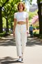 Women Fashion High Waist Wide Leg Denim Pants Cotton Casual Style Weekend Seasonal Use - 3