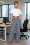Women's Fashion Wide Leg Woven Pants High Waist Casual Daily Weekend Summer - 4
