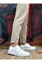 Lace-Up Casual Men's Shoes White (White Sole) - 2