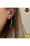 Non-Tarnish Steel Gold and Silver Thin Hoop Earrings - 2