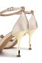 Women's Genuine Leather Beige Heeled Shoes - 6