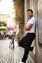 Embroidered Baggy Trousers with Side Pockets - 4