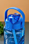 Water Bottle Sports Water Bottle (1.5 L) with Straw, Leakproof, Portable, Lockable Lid, with Measurement Indicator - Blue - 3