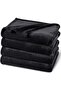 Silky Soft Double Blanket Black 200x220cm Flannel Throw Blanket 280 GSM - 2