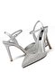 High Heeled Stone-Embellished Buckled Evening Satin Shoes 330 - 3