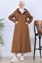 Long Cap with Pattern Inside O1215 Tan - 3