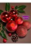 Christmas Pine Tree Ornament Red Color 6 Pieces 8 cm Christmas Balls - 3