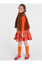 Girl's Orange Gilet Dress Set - 5
