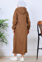 Long Cap with Pattern Inside O1215 Tan - 4