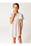 Half Sleeve Striped Cotton Girl's Dress