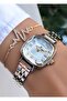 Square New Season Gold Silver Color Women's Watch Bracelet Gift - 2