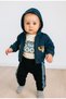 Baby Boy Bear Tiger Detailed Denim Jacket Tracksuit Badi 3-Piece Baby Boy Set