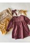 Girl's 100% Cotton Long Sleeve Dress Stone 3–9 Years |   Rg1712 - 2