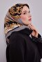 وشاح حريري بنمط فاراك رمادي اللون