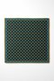 وشاح حريري بنمط بيضاوي باللون الفيروزي - 2