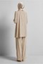 Stone Detail Pants Suit 45669 - 4