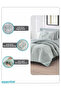 4-Piece Comforter Set – Single Size 170x230 cm, Microfiber, Digital Quilted 350 Gsm Filling - 6