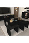 طقم طاولات مع طاولة تلفزيون أسود فخم - SH52 - 7