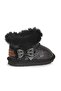 3061 Curly Children's Feather Boots with Bow Detail