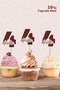 Safari Pastel 1-2-3-4-5-6-7-8-9-10 Year Old Cupcake Toothpick Decoration 1O'Lu - 4