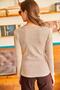 Women's Striped Beige Plaid Camisole Blouse BLZ-19000588 - 5