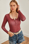 Women's Washable Burgundy Patchwork Camisole Blouse Blz-19000588 - 4
