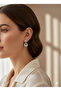Minimal Steel Earrings with Complete Zircon Stone