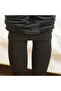 Corset Effect Shaping / Sculpting Leggings with Fleece Inside, Thick, Warm, Footless Plush Socks, Black - 5