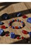 Agate and Lapis Natural Stone Bracelet, Bracelet, Genuine Natural Stone